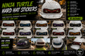 Turtle Mask Eyes Hard Hat Stickers – Waterproof Vinyl Designs for Hard Hats, Toolboxes & Helmets