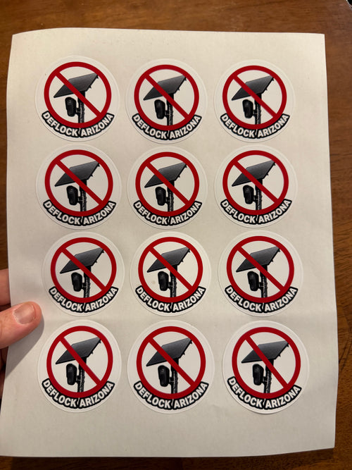 DeFlock Arizona | Anti Surveillance | Vinyl Sticker Sheet | Waterproof | Camera Sticker | + Custom States