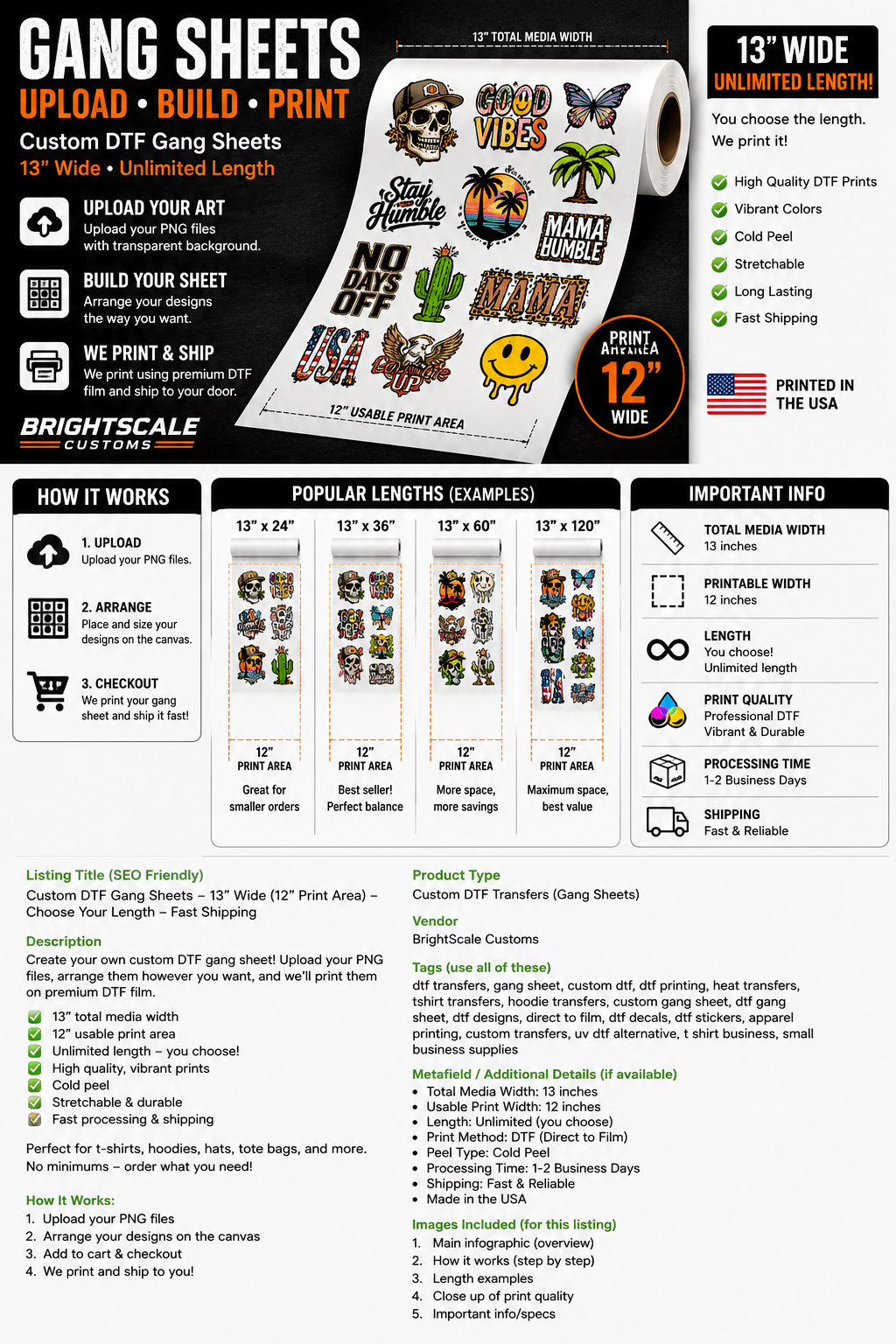Custom DTF Gang Sheet Builder